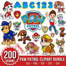 Paw Patrol SVG Bundle, Paw Patrol Clipart Paw Patrol Alphabet, Silhouette Svg Cut Files, Png Digital Bundle
