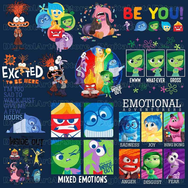 inside out 2 emotional Png bundle