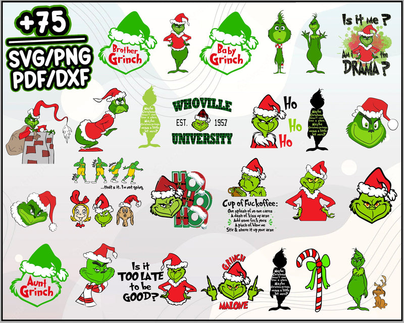 75+ The Grinch Christmas SVG, Christmas SVG, PNG DXF EPS File.