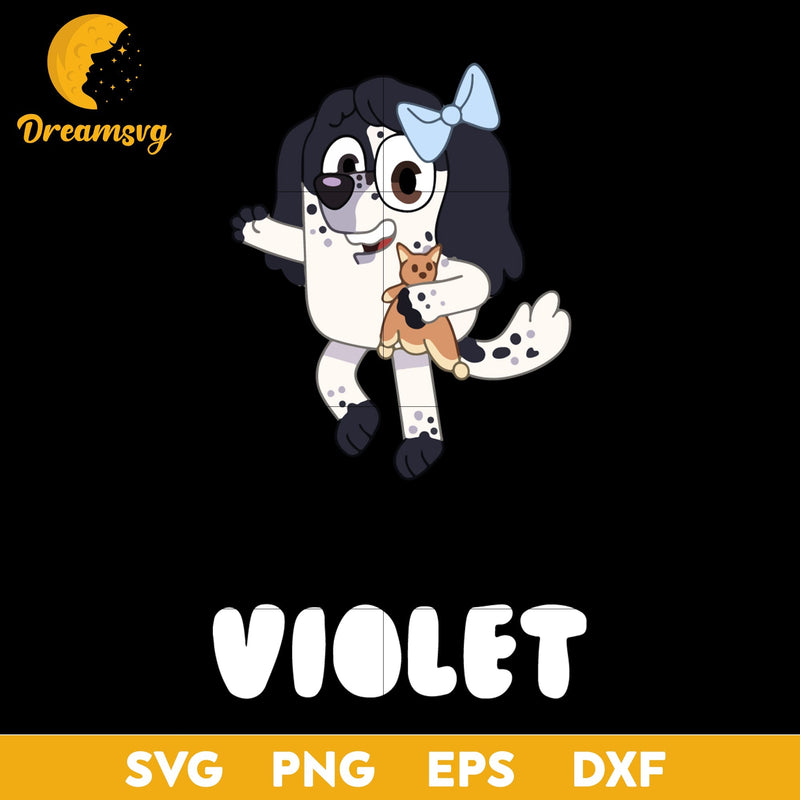 Violet Svg, Bluey svg , cartoon svg, png, dxf, eps digital file.