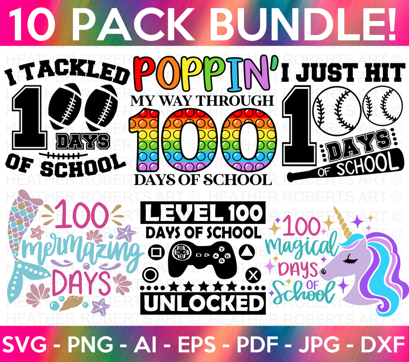 100 Days of School SVG Bundle