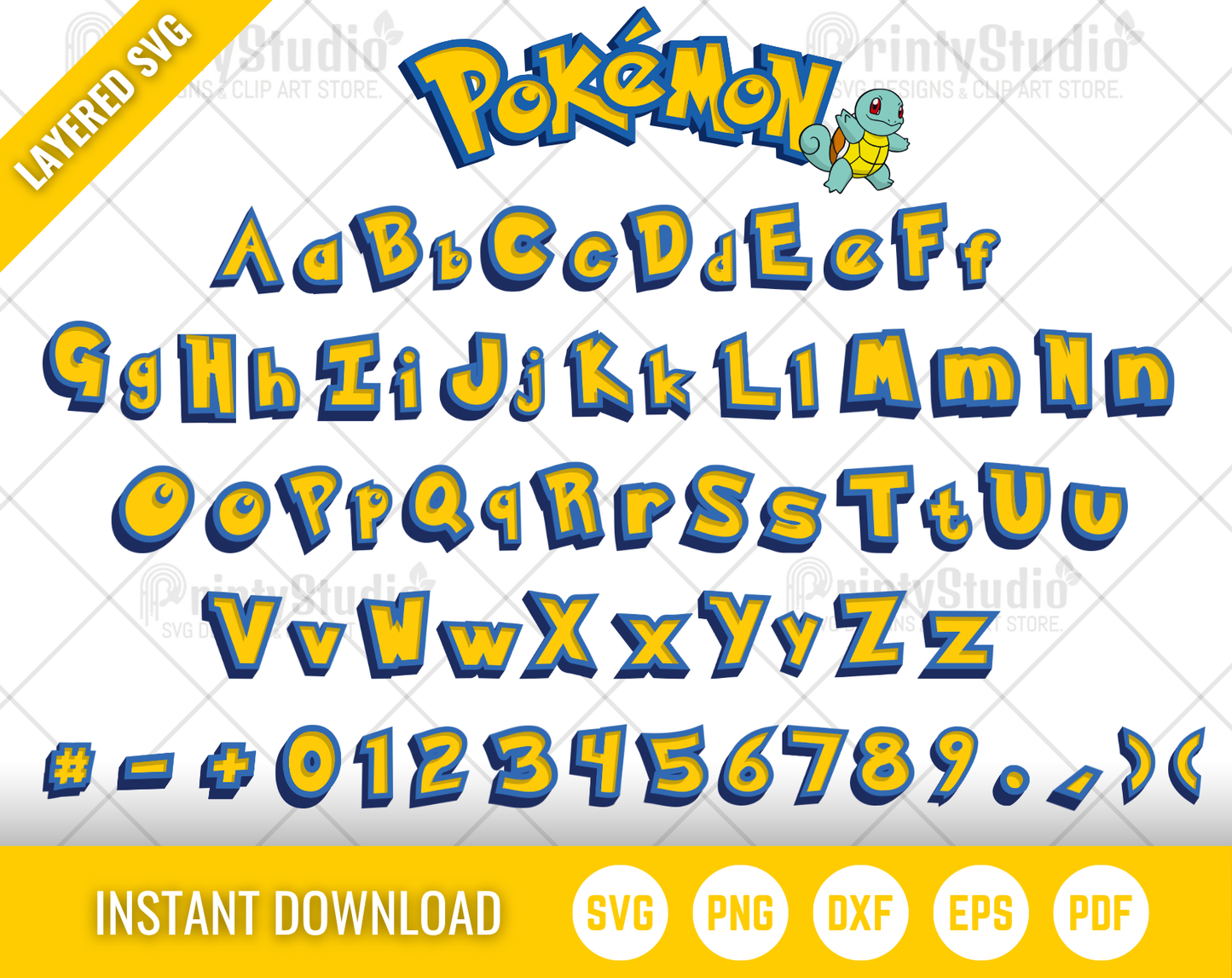 Pokemon 300 Cliparts Bundle, Pokemon SVG cut files for Cricut / Silhouette, PNG, DXF, instant download