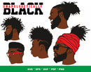 Afro Man Clipart Bundle, PNG & SVG Files for Cricut & Silhouette