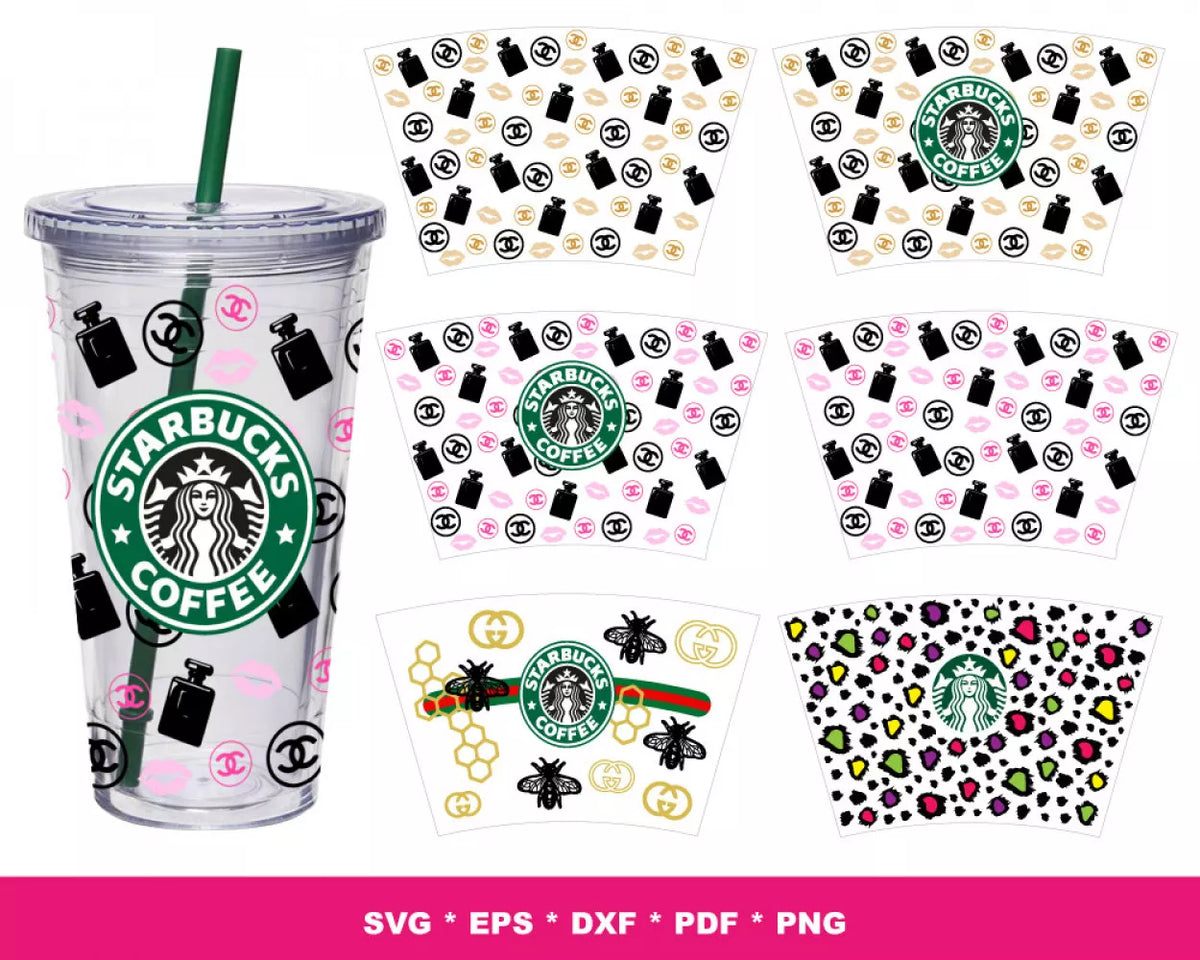 Glam Baby Starbucks Wrap SVG Bundle, Glam Baby Starbucks Wrap PNG, SVG Cricut, Silhouette Vector Cut Files