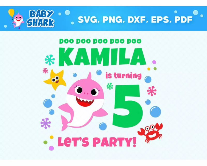 Baby Shark Party Svg, Party Shark Party Png, Baby Shark Alphabet Svg, Baby Shark Svg Cut files