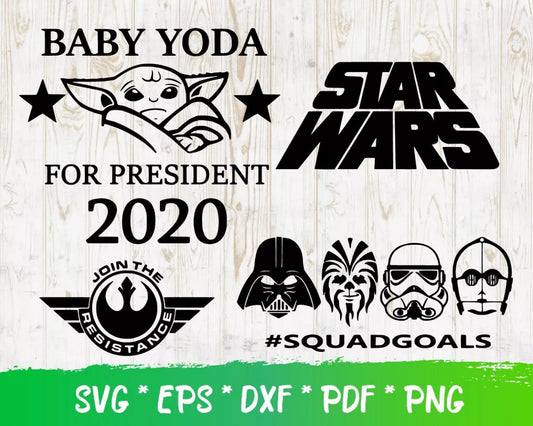 Baby Yoda SVG Bundle 10+ Files For Cricut & Silhouette