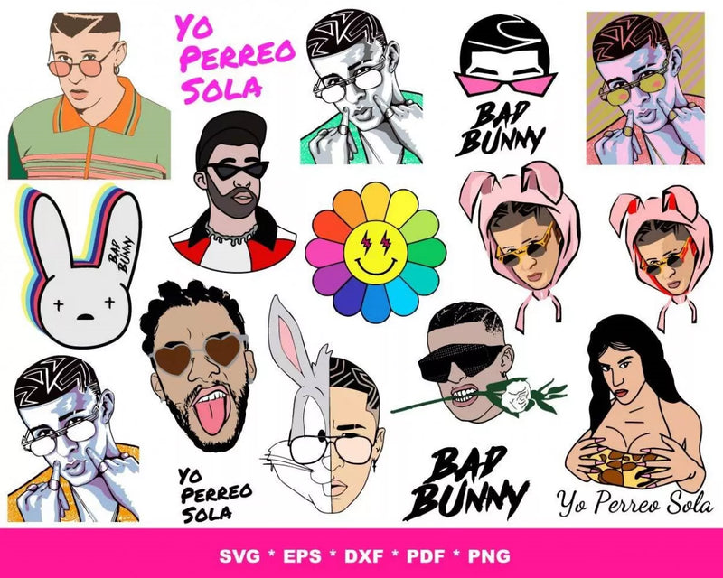 Bad Bunny SVG Bundle 250+ Files For Cricut & Silhouette