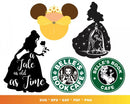 Princess Belle Svg, Princess Belle Silhouette Svg, Princess Belle Clipart Bundle