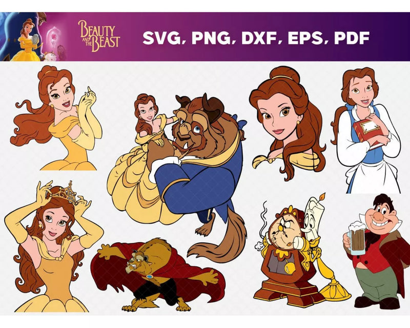 Beauty and the Beast Clipart, Beauty and the Beast Svg Cricut, Beauty and the Beast Png