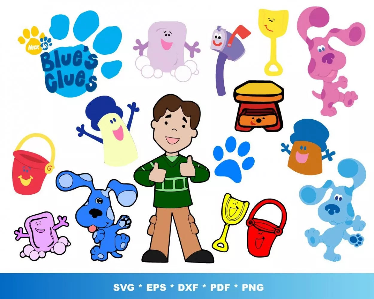 Blues Clues SVG, Blues Clues Clipart, Blues Clues PNG Images, Blues Clues SVG For Cricut