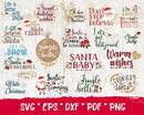 Christmas Quotes SVG, Merry Christmas Cricut SVG, Mr Santa SVG, Christmas Reindeer Clipart