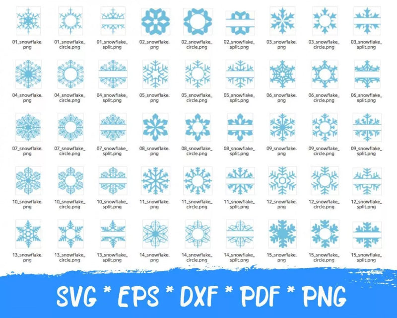 Snowflake Key Svg Snowflakes Clipart Bundle, Snowflakes SVG, Snowflakes SVG for Cricut