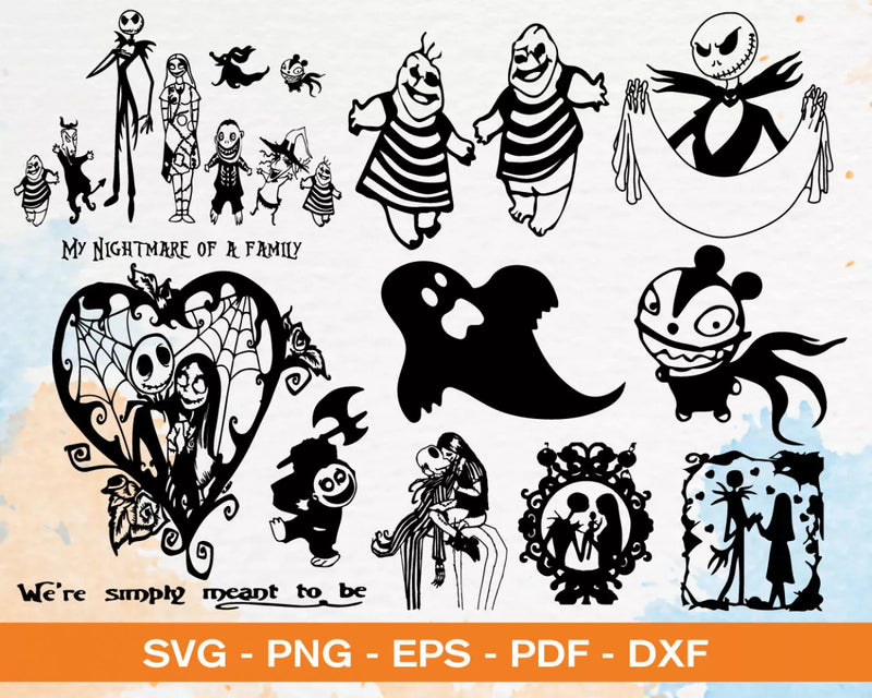 Jack Skellington SVG, Nightmare Before Christmas SVG, Cricut Designs, Halloween Svg For Cricut, Silhouette Vector Cut Files