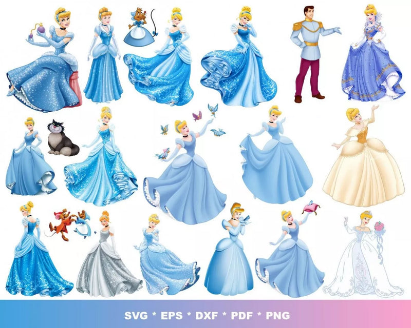 Cinderella Princess SVG, Cinderella SVG, Princess Disney SVG Cricut, Cinderella Disney PNG