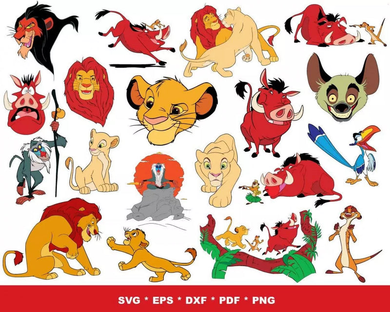 Lion King SVG, Simba SVG Files, Lion King SVG Files For Cricut, Lion King Simba PNG Transparent