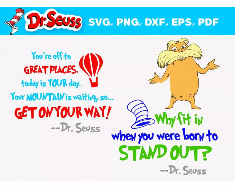 Dr Seuss SVG, Dr Seuss SVG For Cricut & Silhouette, Dr Seuss Hat SVG, Dr Seuss Clipart