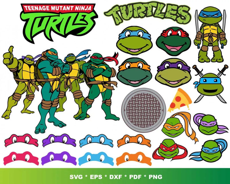 Ninja Turtles SVG, Ninja Turtles SVG For Cricut, Ninja Turtles PNG Transparent, Ninja Turtles Cricut Designs