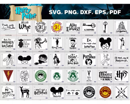 Harry Potter SVG Bundle 100+ Files For Cricut & Silhouette
