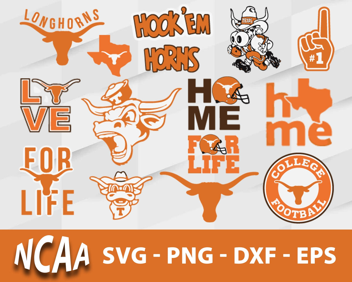 Texas Longhorns Svg Bundle, Texas Longhorns Svg, Sport Svg, Ncaa Svg, Png, Dxf, Eps Digital file.