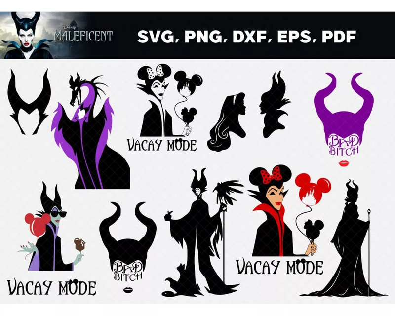 Maleficent SVG, Maleficent SVG For Cricut, Maleficent Silhouette, Maleficent PNG Transparent, Maleficent Clipart