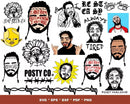 Post Malone Clipart Bundle, Post Malone SVG Files For Cricut, Post Malone Silhouette Vector Cut Files