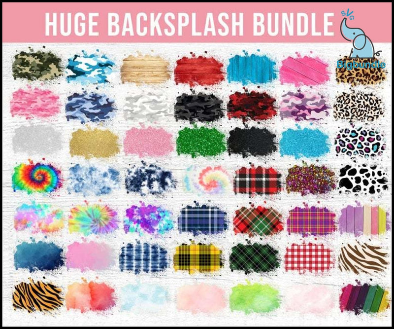 200 Huge Background Splash PNG sublimation design Bundle Clipart Frame, Digital Download, Leopard