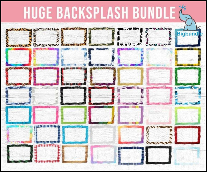 200 Huge Background Splash PNG sublimation design Bundle Clipart Frame, Digital Download, Leopard