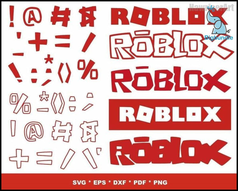 200+ Roblox Svg Bundle 1.0, Roblox Outline Font