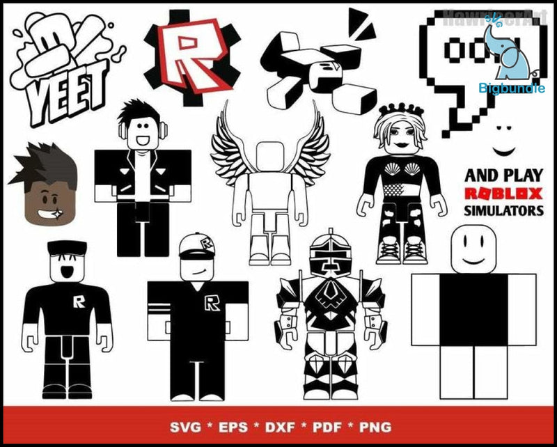 200+ Roblox Svg Bundle 1.0, Roblox Outline Font