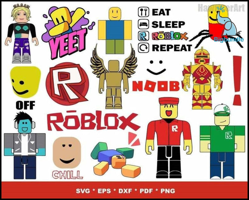 200+ Roblox Svg Bundle 1.0, Roblox Outline Font