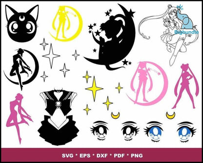 250+ Sailor Moon SVG Bundle