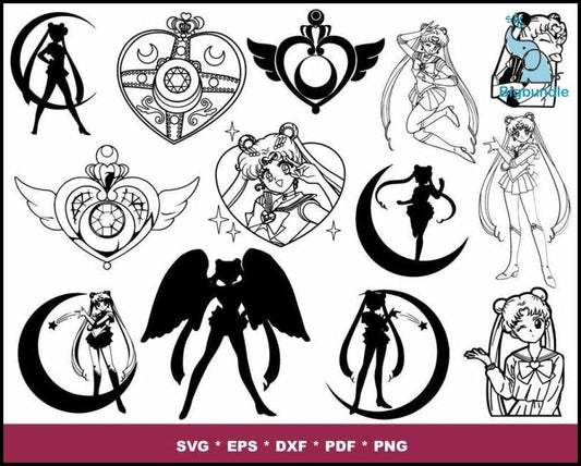 250+ Sailor Moon SVG Bundle