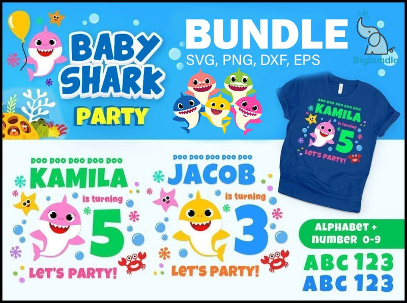 2000+ Baby Shark SVG Mega Bundle, Bundle svg, eps, png, dxf