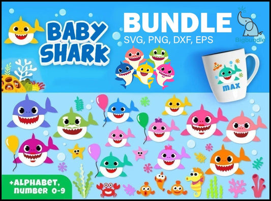 2000+ Baby Shark SVG Mega Bundle, baby shark bundle svg, Bundle svg, eps, png, dxf