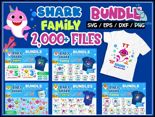 2000+ Baby Shark SVG Mega Bundle, baby shark bundle svg, Bundle svg, eps, png, dxf