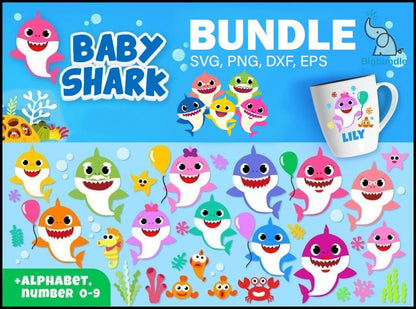 2000+ Baby Shark SVG Mega Bundle, baby shark bundle svg, Bundle svg, eps, png, dxf
