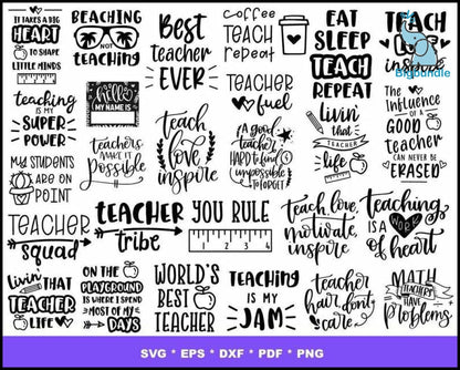 2000+ Back to school mega bundle svg, png, eps, dxf for cricut and print
