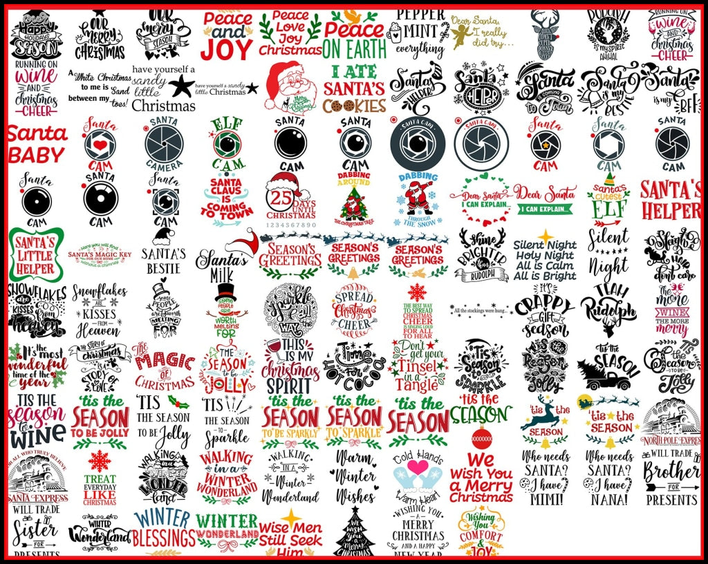 2000+ Christmas SVG Bundle, Christmas Svg, Holiday Svg, Winter Svg, Christmas Sign Svg, Christmas Quotes, Cut File, Cricut, Silhouette