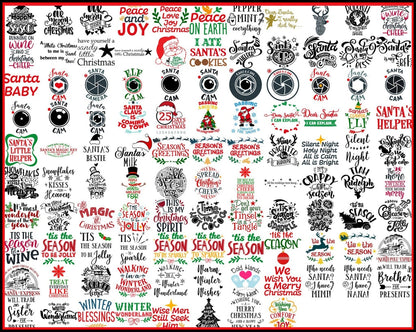 2000+ Christmas SVG Bundle, Christmas Svg, Holiday Svg, Winter Svg, Christmas Sign Svg, Christmas Quotes, Cut File, Cricut, Silhouette