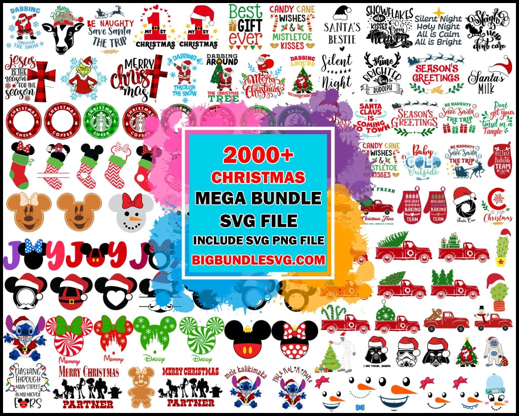 2000+ Christmas SVG Bundle, Christmas Svg, Holiday Svg, Winter Svg, Christmas Sign Svg, Christmas Quotes, Cut File, Cricut, Silhouette