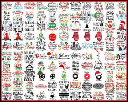 2000+ Christmas SVG Bundle, Christmas Svg, Holiday Svg, Winter Svg, Christmas Sign Svg, Christmas Quotes, Cut File, Cricut, Silhouette