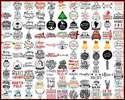 2000+ Christmas SVG Bundle, Christmas Svg, Holiday Svg, Winter Svg, Christmas Sign Svg, Christmas Quotes, Cut File, Cricut, Silhouette