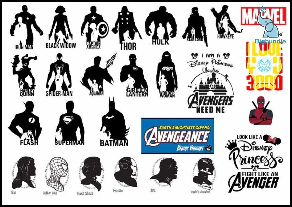 2000+ Marvel SVG Mega Bundle