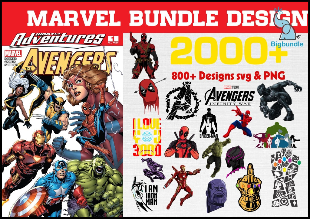 2000+ Marvel SVG Mega Bundle