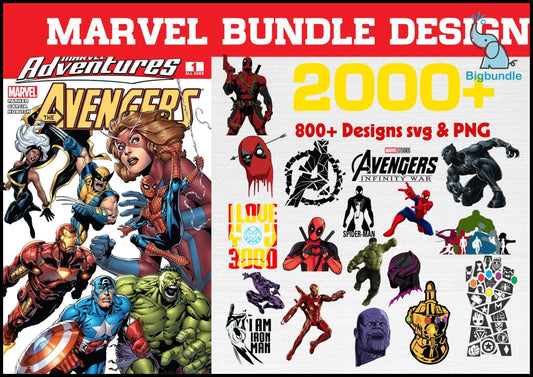 2000+ Marvel SVG Mega Bundle