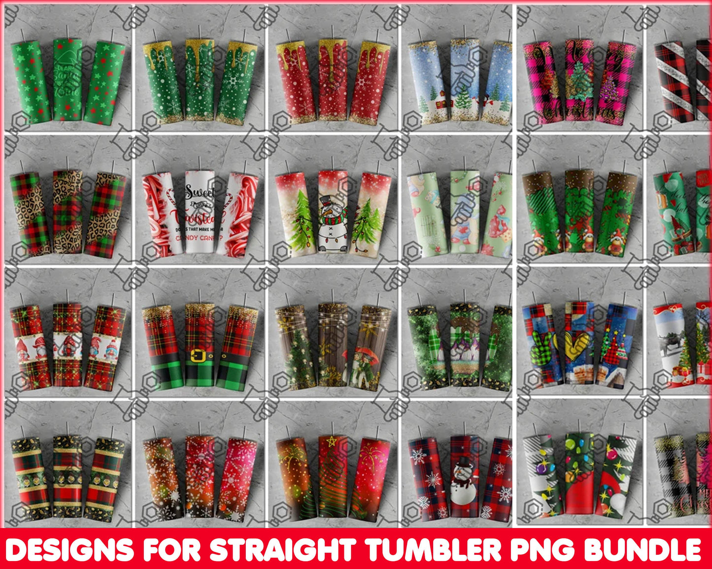 200+ Christmas Tumbler, 20oz Skinny Tumbler Sublimation, Christmas designs for Straight Tumbler PNG Instant Download CRM12112204