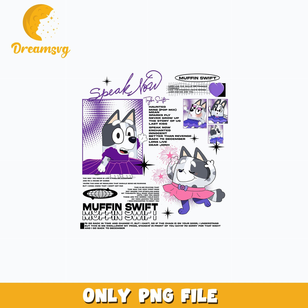 Bluey muffin swift singer png
