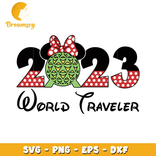 2023 World Traveler Minnie SVG PNG EPS DXF