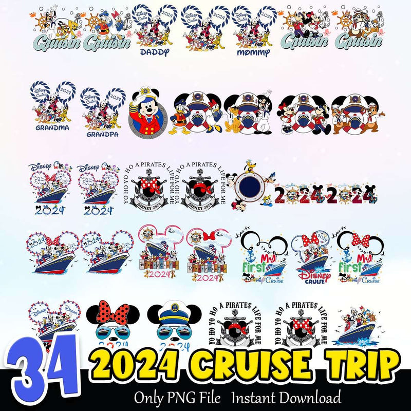 2024 Cruise Trip PNG Bundle Sublimation Instant Download