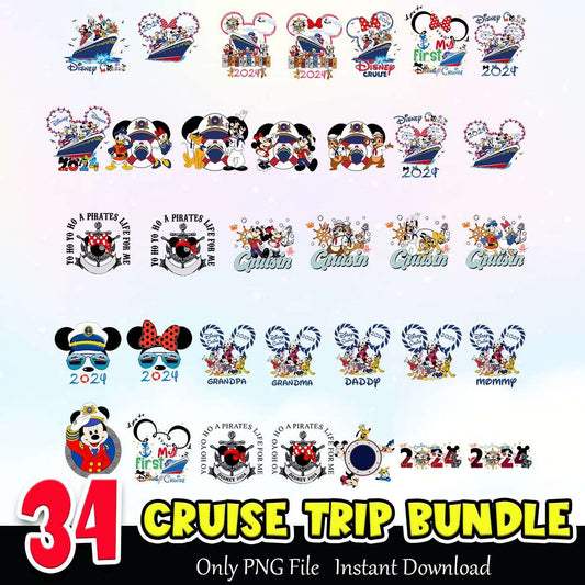 2024 Cruise Trip PNG Bundle Sublimation Instant Download